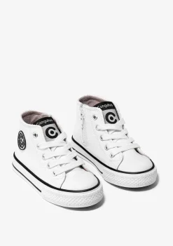 Tênis Casuais-Conguitos Tênis Unissex Com Logo Branco Hi-Top Napa