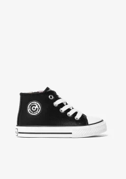 Tênis Casuais-Conguitos Tênis Unissex Com Logotipo Preto Hi-Top Napa