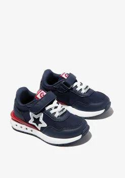Tênis Com Luzes-Conguitos Tênis Unissex Navy Star Com Luzes