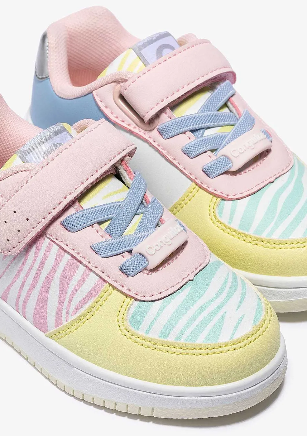 Tênis Casuais-Conguitos Tênis Zebra Multicor De Menina Napa