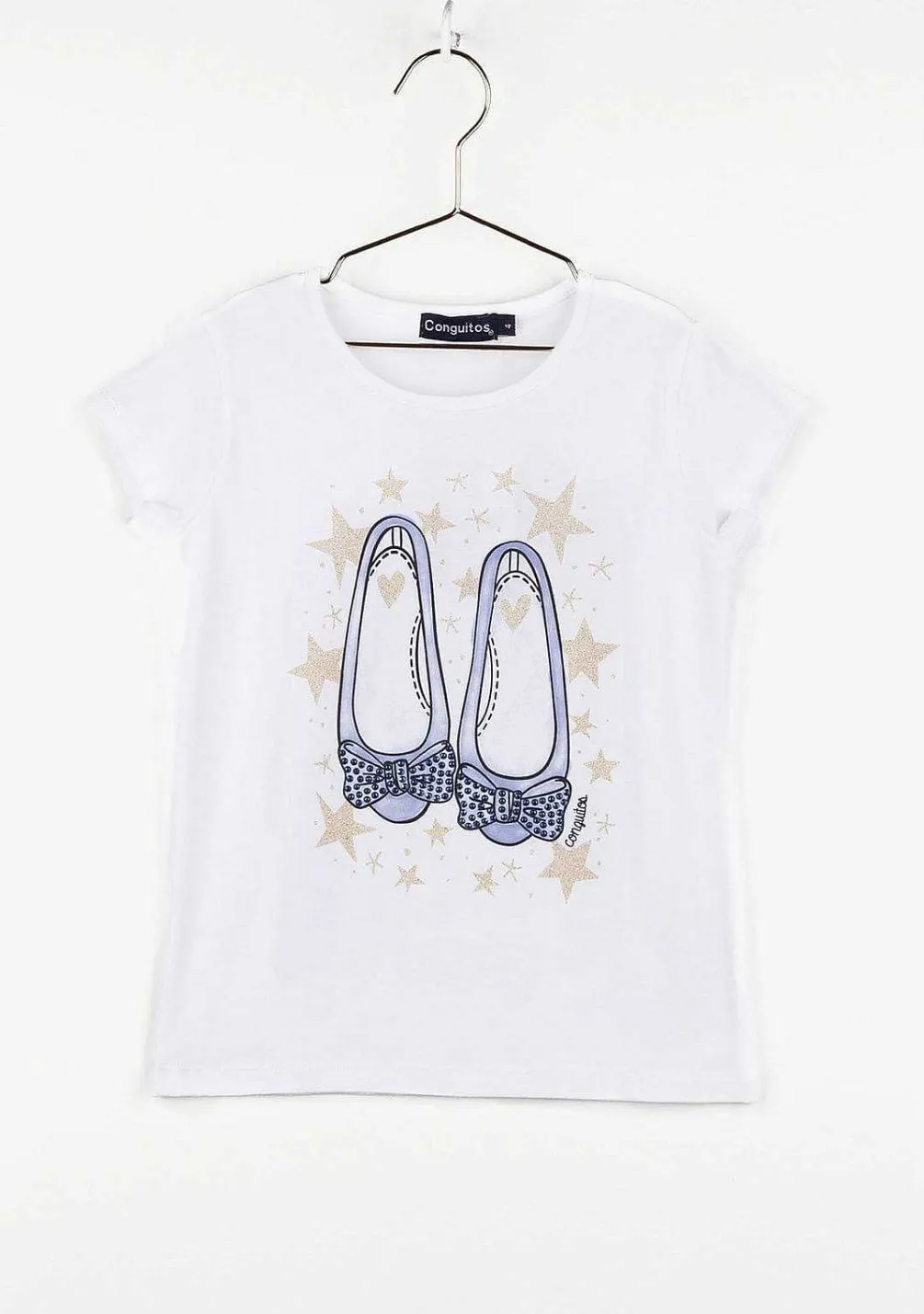 Camisetas-Conguitos T-Shirt "Bailarinas" De Menina Azul Claro