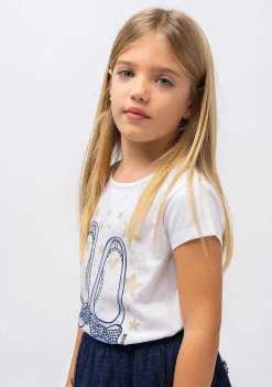 Camisetas-Conguitos T-Shirt "Bailarinas" De Menina Azul Claro