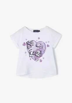 Camisetas-Conguitos T-Shirt Legal De Lantejoulas Para Menina