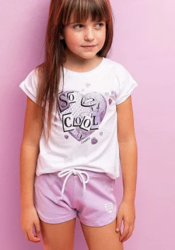 Camisetas-Conguitos T-Shirt Legal De Lantejoulas Para Menina