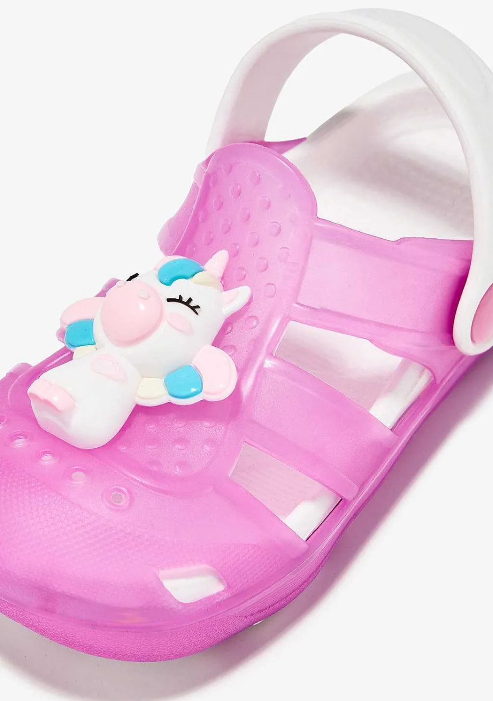 Tênis Com Luzes-Conguitos Unicornio Rosa Com Tamancos Luminosos