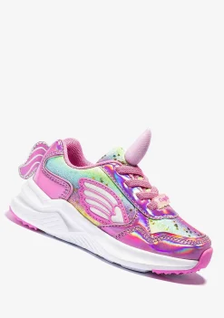 Tênis Com Luzes-Conguitos Unicornio Rosa Feminino Com Luzes Tênis