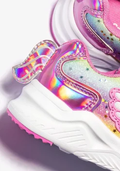 Tênis Com Luzes-Conguitos Unicornio Rosa Feminino Com Luzes Tênis