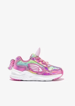 Tênis Com Luzes-Conguitos Unicornio Rosa Feminino Com Luzes Tênis