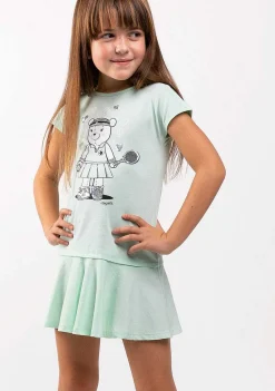 Roupas De Menina-Conguitos Vestido Esportivo Teddy Menta Para Menina