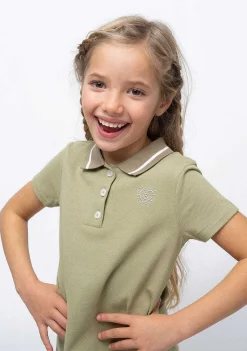 Vestidos-Conguitos Vestido Polo Caqui De Menina