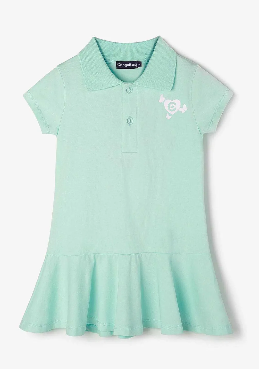 Roupas De Menina-Conguitos Vestido Polo Menina Menta