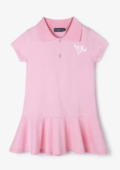 Roupas De Menina-Conguitos Vestido Polo Menina Rosa